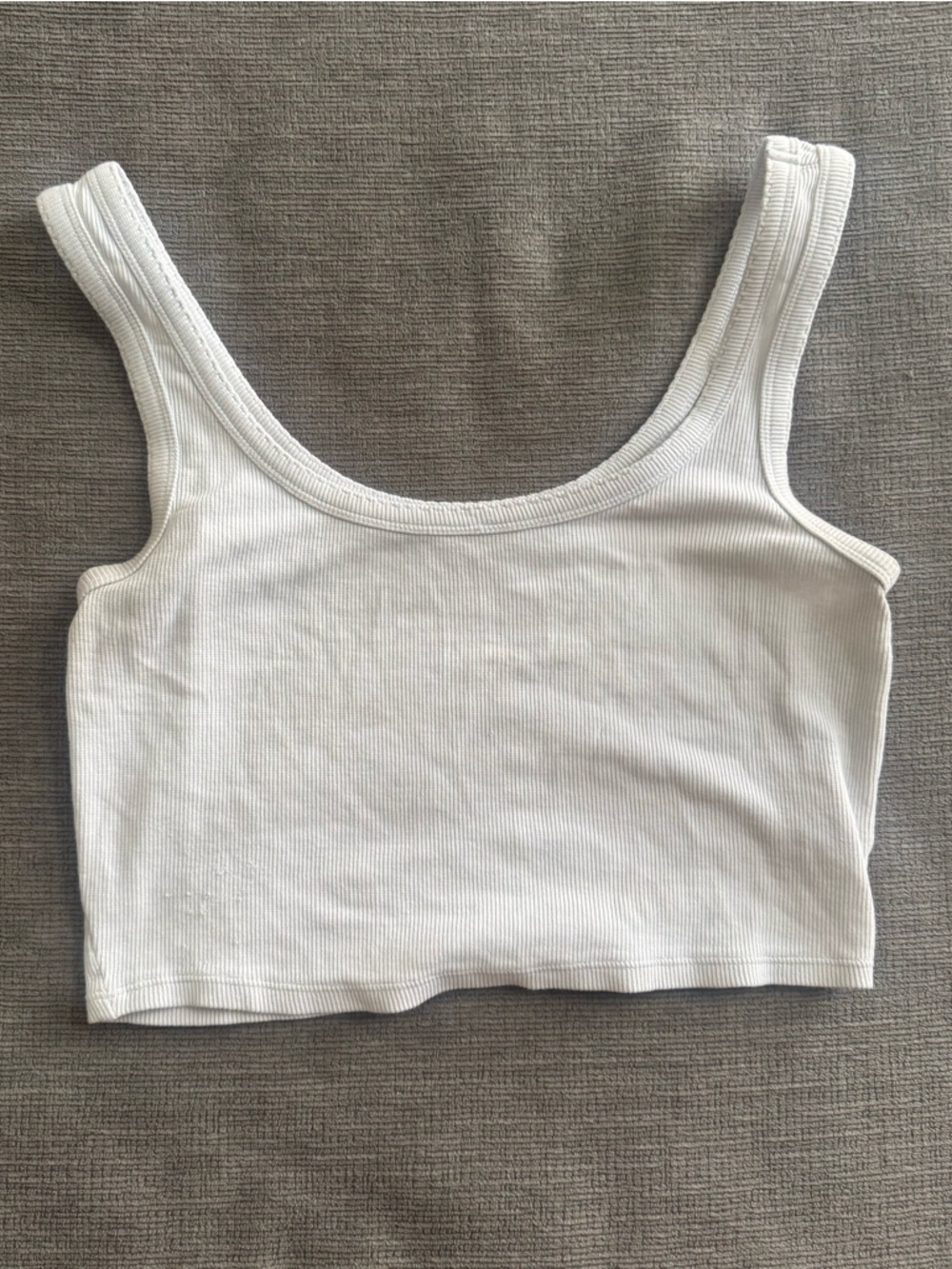 White Ribbed Tank Crop Top – Soft Everyday Staple
